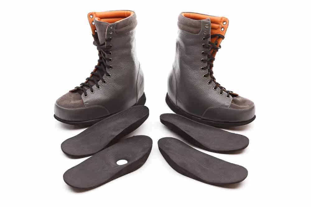 Custom Footwear Grey Boots with customised insoles
