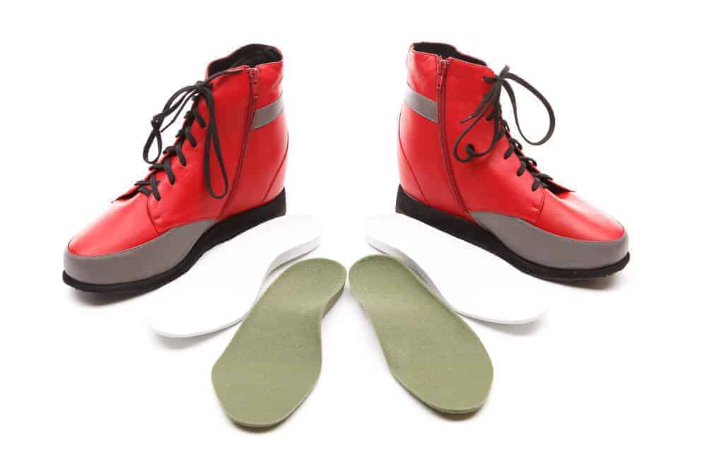 Custom Footwear High cut red boots with customised insoles
