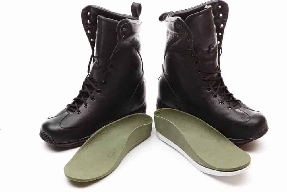 Custom Footwear High cut Black boots with customised insoles