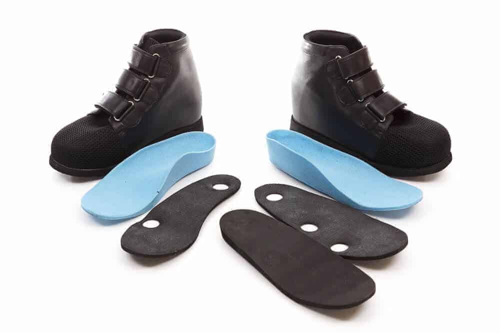 Custom Footwears Black shoes with black and blue customised insoles