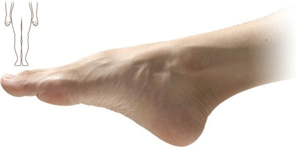 a feet with a lower part of body graphics