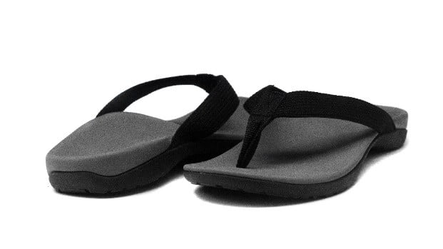 grey orthotic sandals
