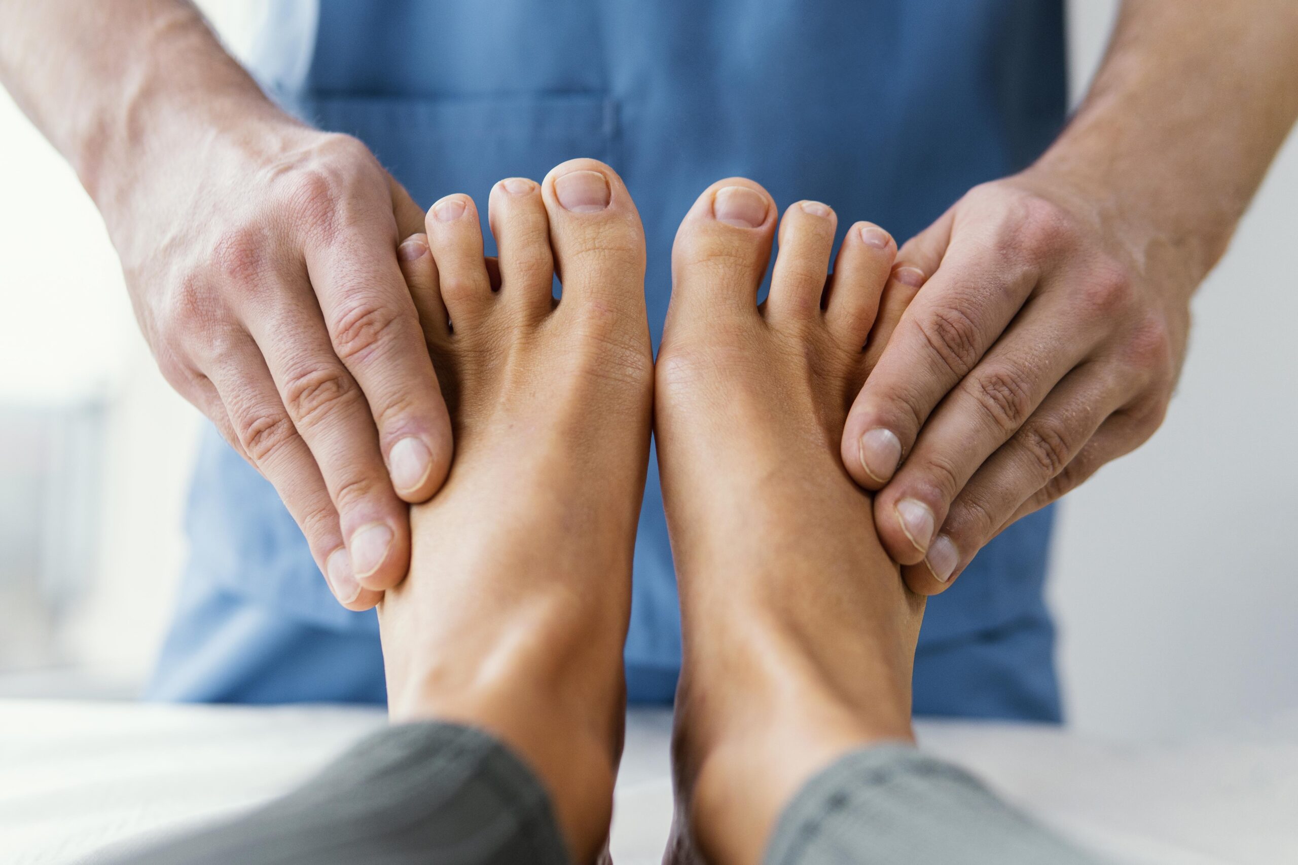 Doctor giving a foot examination